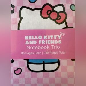 2024 Sanrio Hello Kitty & Friends Set 3 Trio Rainbow Checks Notebooks 80 Pages